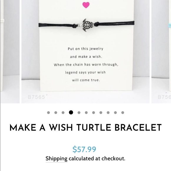 NWT Make a Wish Bracelet Sea Turtle Black - Picture 4 of 4